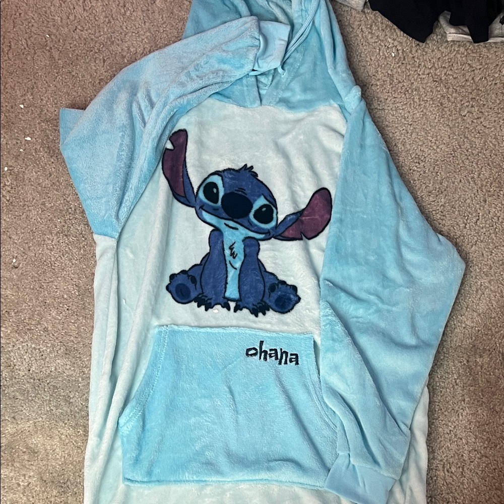 Disney Blue Hooded Puffer Jacket